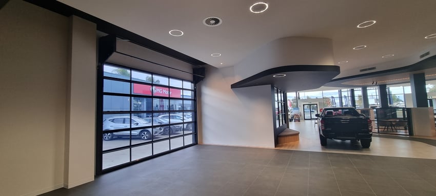 Revolutionizing Car Showrooms: The Enturi Compact Sectional Door
